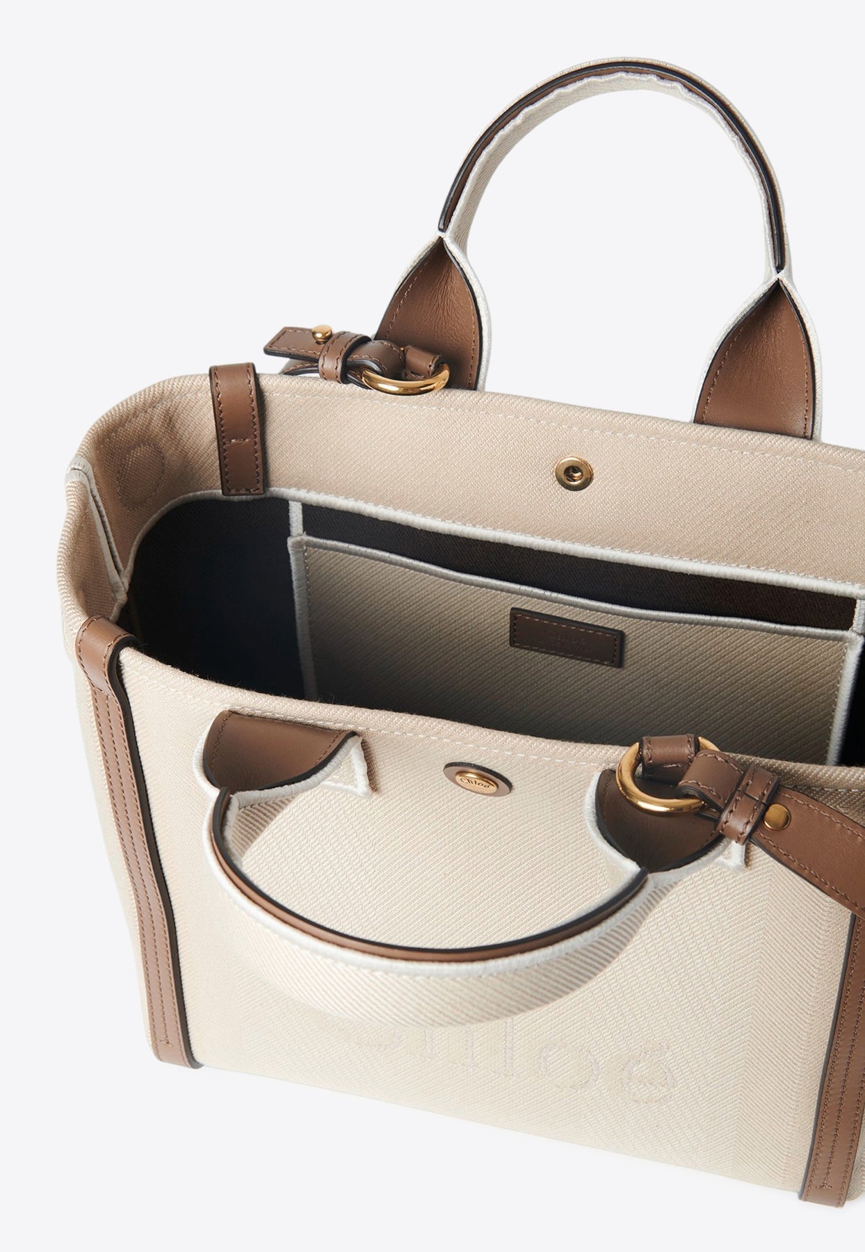 Petit Raised Logo en Toile Cabas Bag