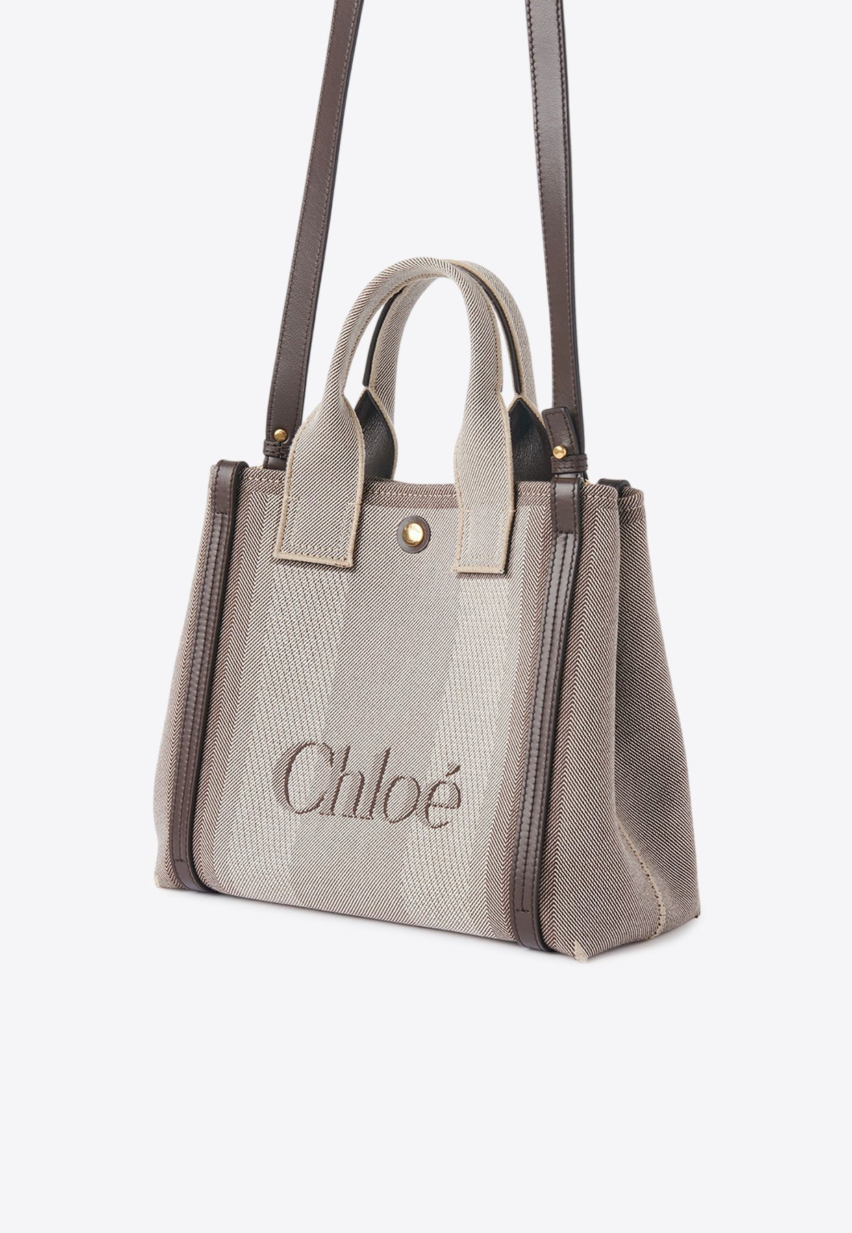Petit Raised Logo en Toile Cabas Bag