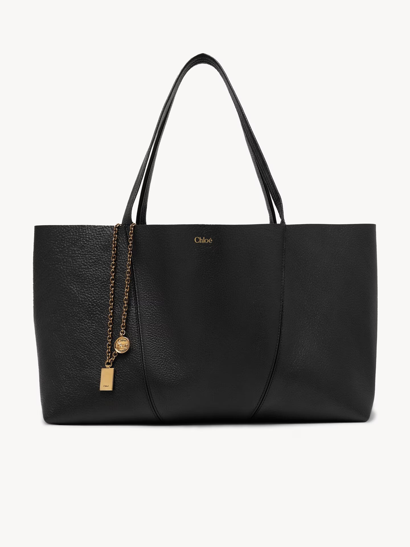 SAC CABAS EAST-WEST CHLOÉ SPIN EN CUIR GRAINÉ