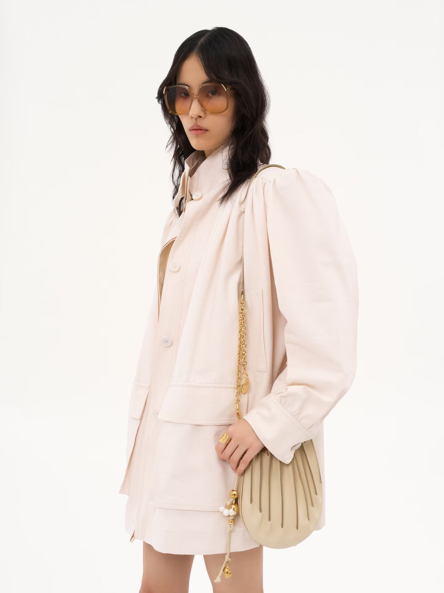 SAC BANDOULIÈRE SEA TREASURES EN CUIR LISSE