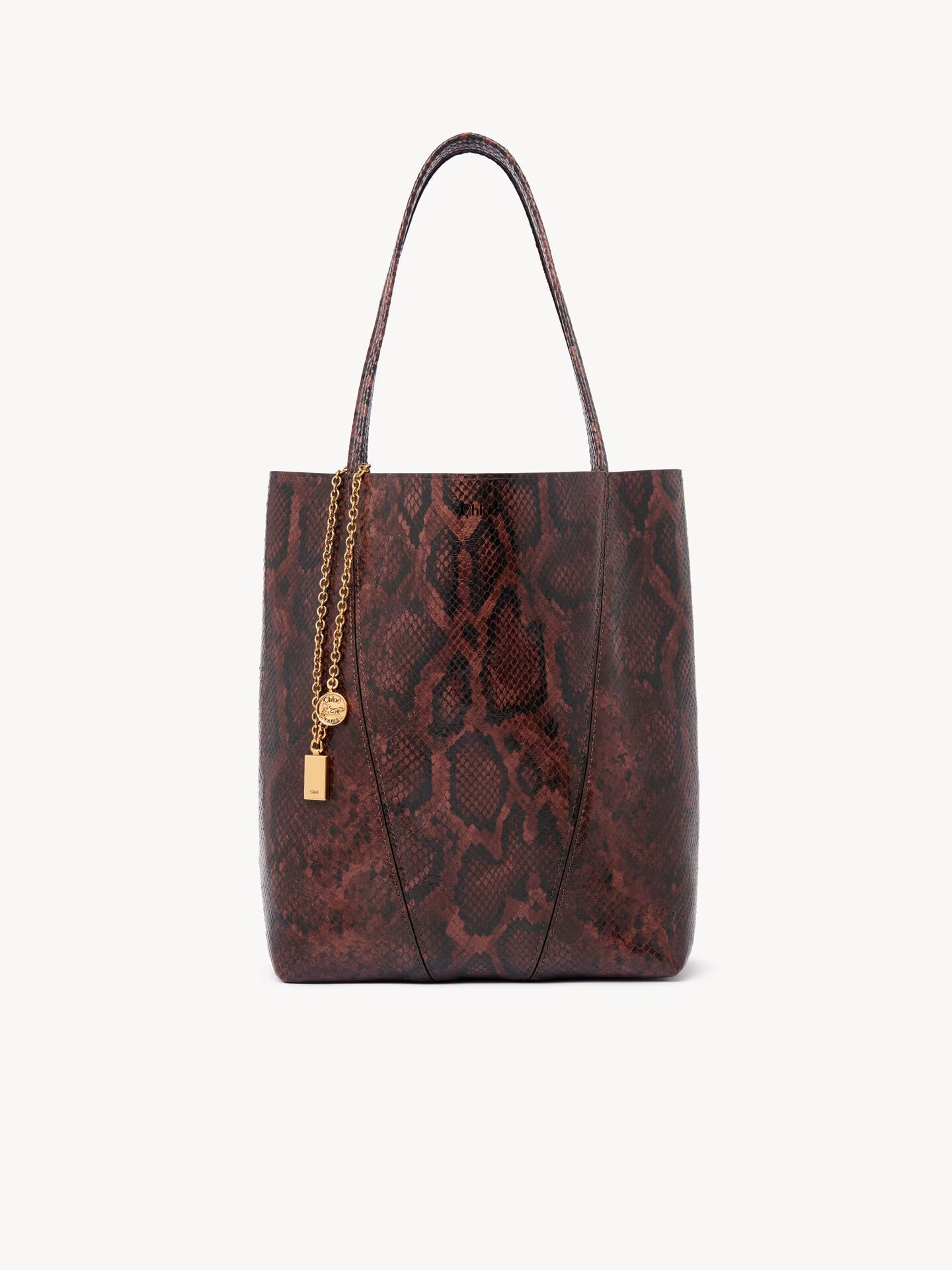 SAC CABAS CHLOÉ SPIN EN CUIR EFFET PYTHON