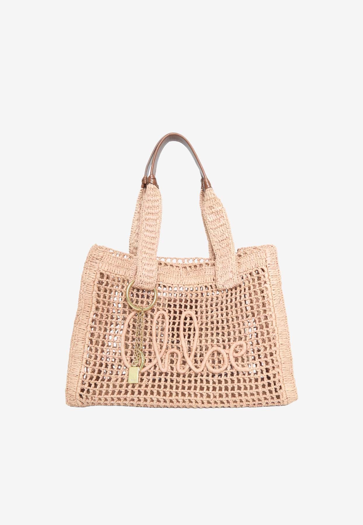 Summer Banana East-West Raffia Cabas Bag