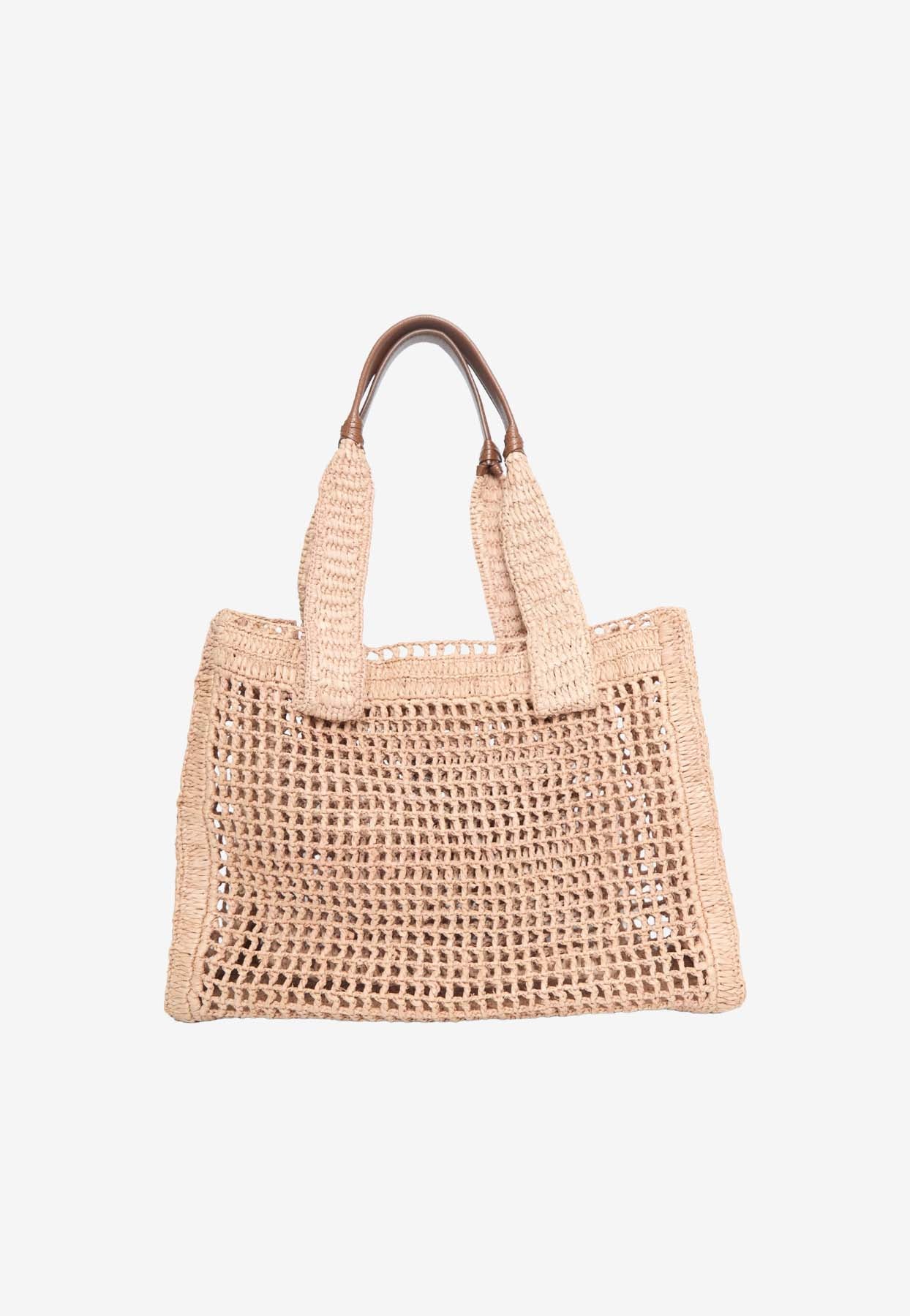 Summer Banana East-West Raffia Cabas Bag