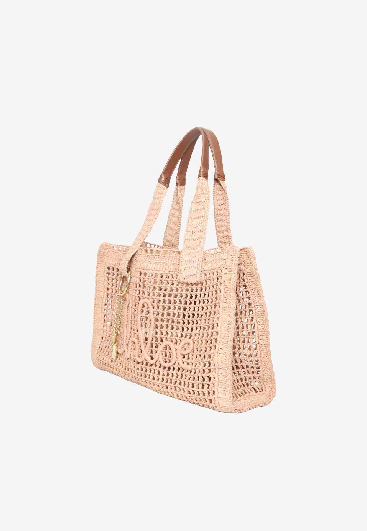 Summer Banana East-West Raffia Cabas Bag