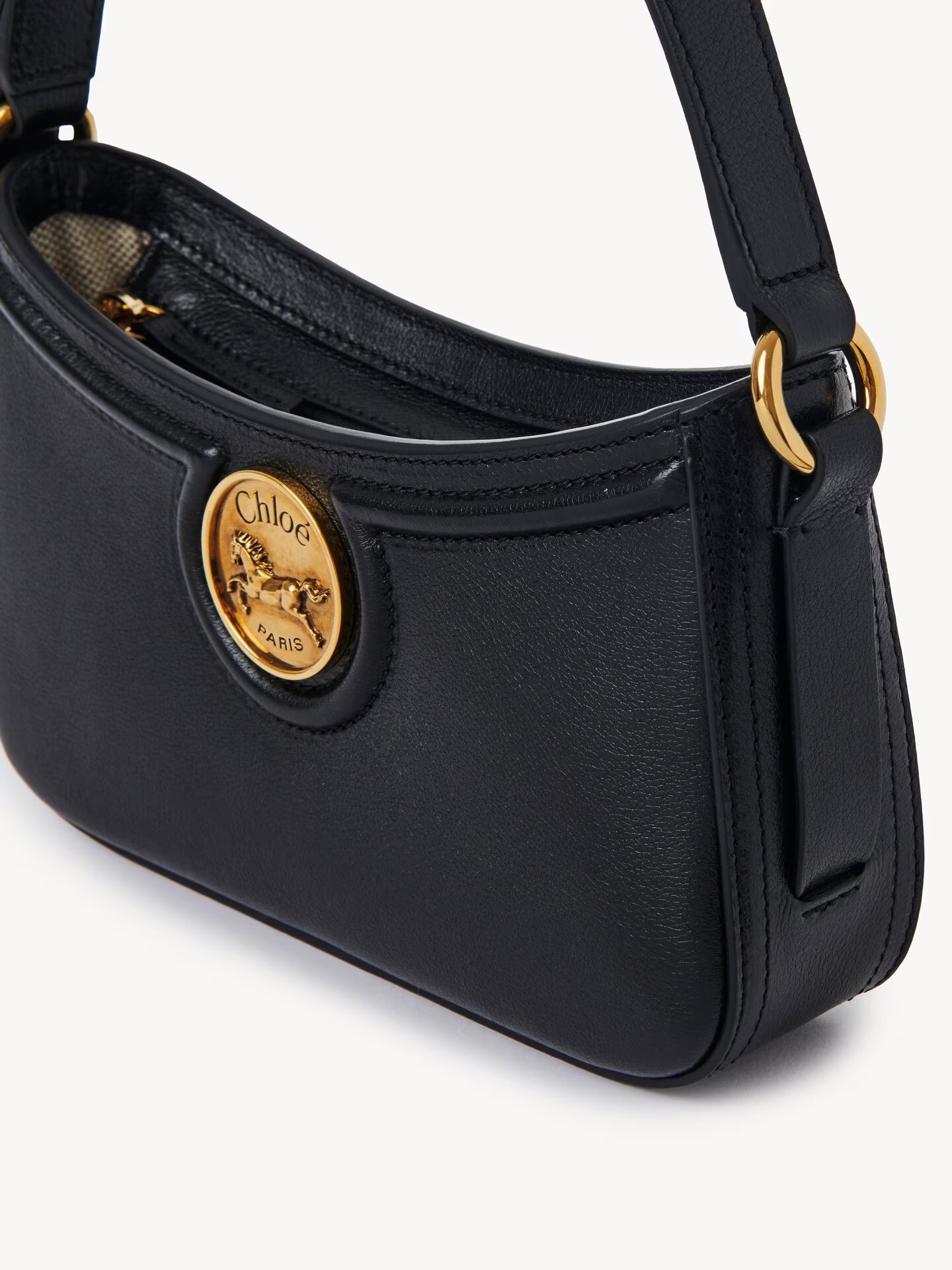 SAC À BANDOULIÈRE HORSE MEDAL EN CUIR GRAINÉ