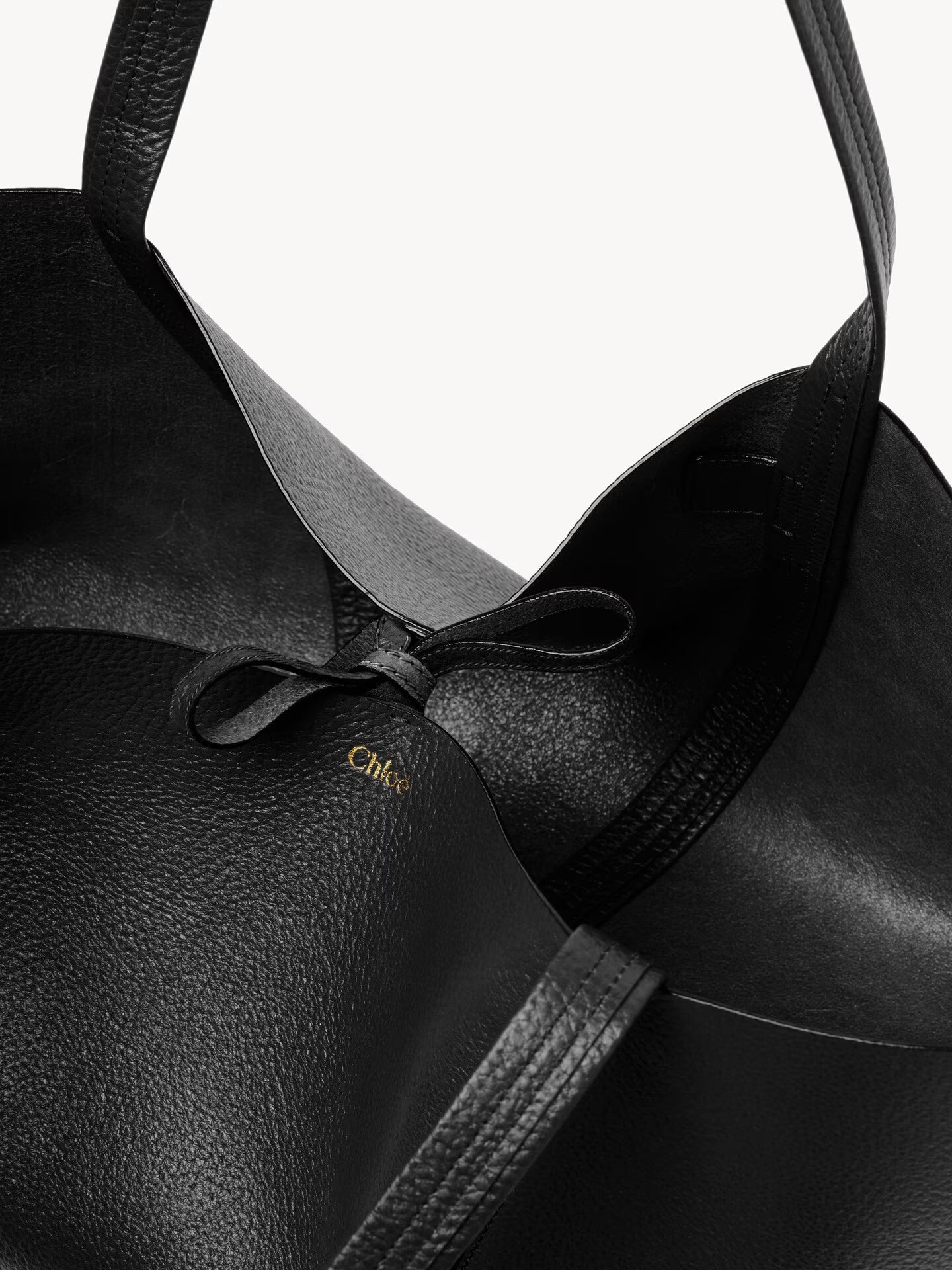 SAC CABAS EAST-WEST CHLOÉ SPIN EN CUIR GRAINÉ