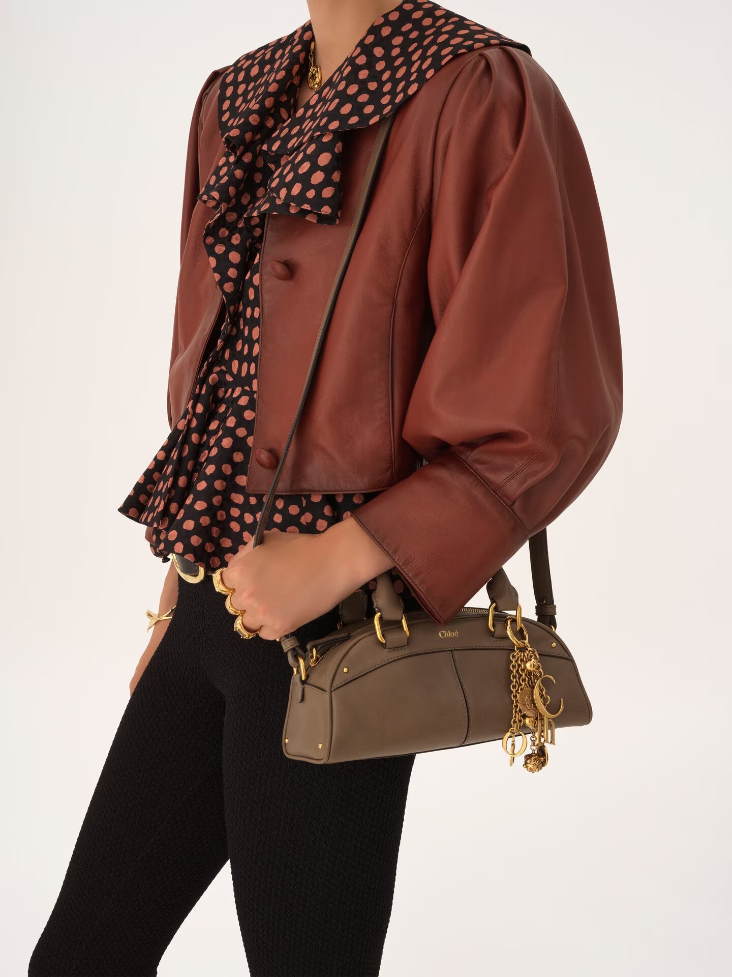 PETIT SAC CHLOÉ BOWLING EN CUIR LISSE