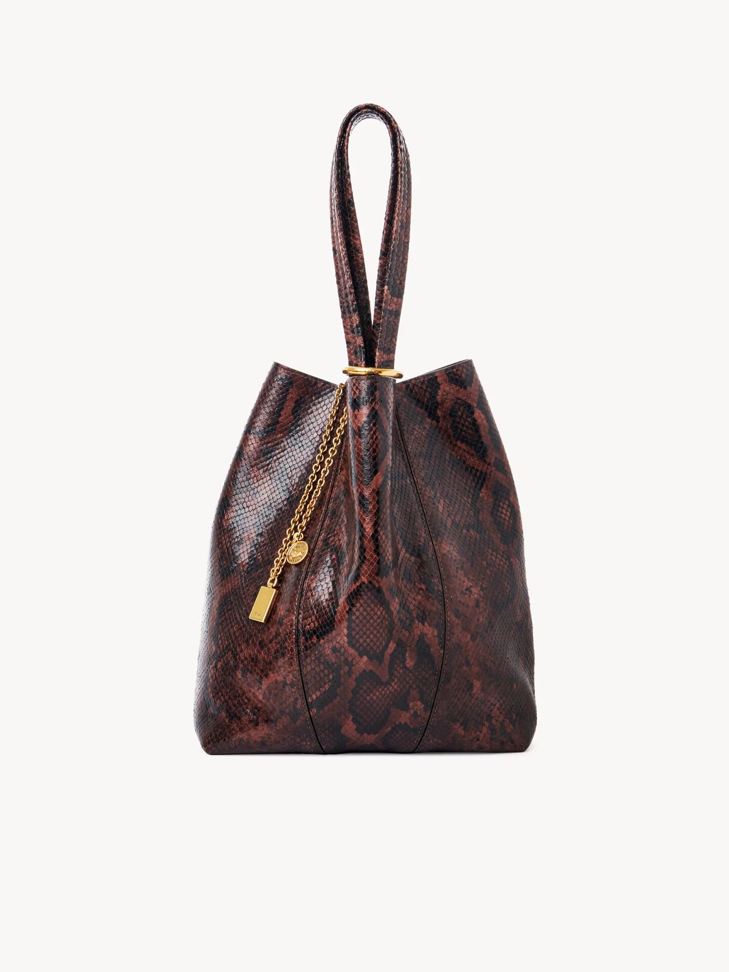 SAC CABAS CHLOÉ SPIN EN CUIR EFFET PYTHON