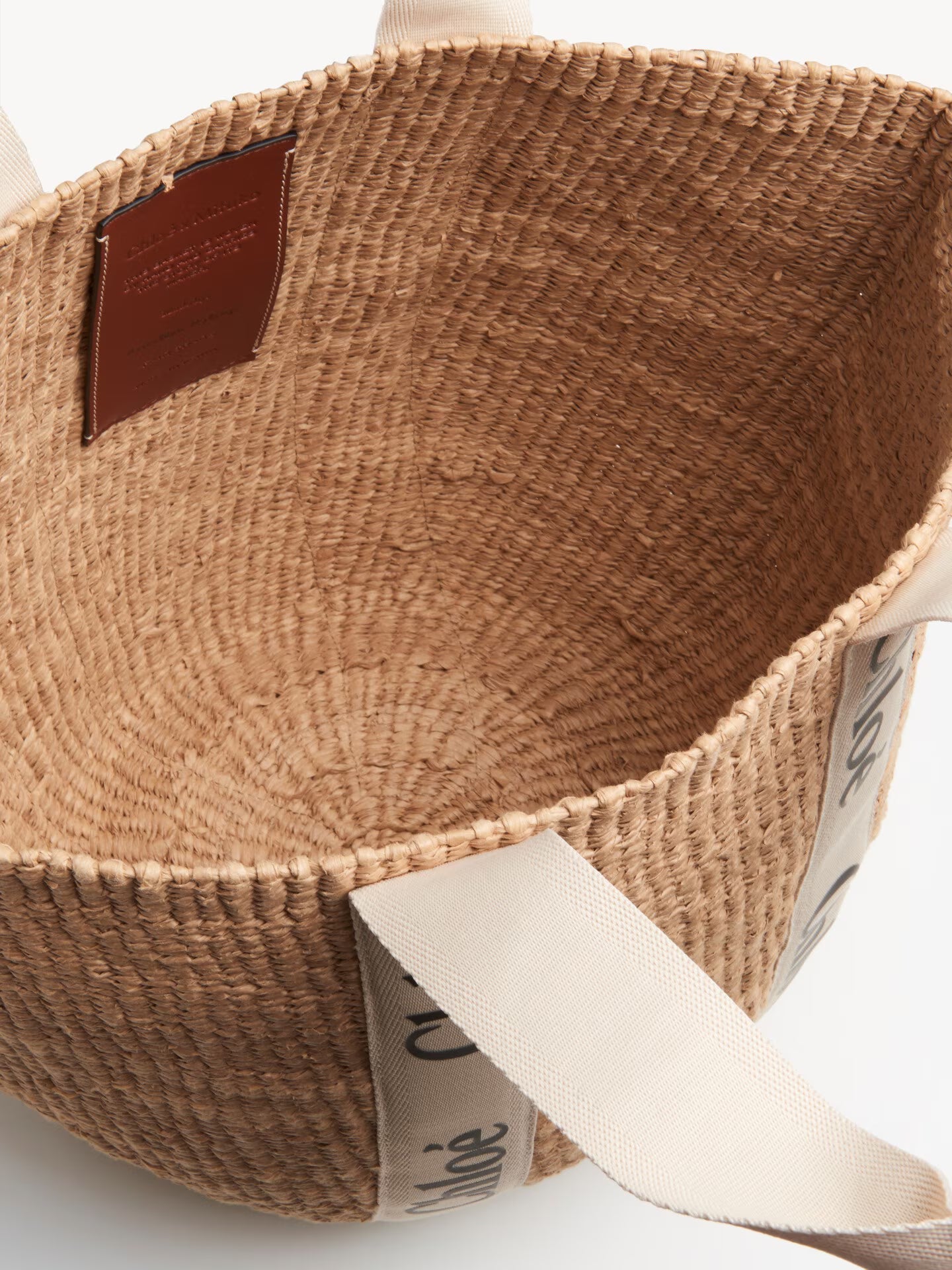 LARGE SAC CABAS WOODY EN TOILE DE LIN