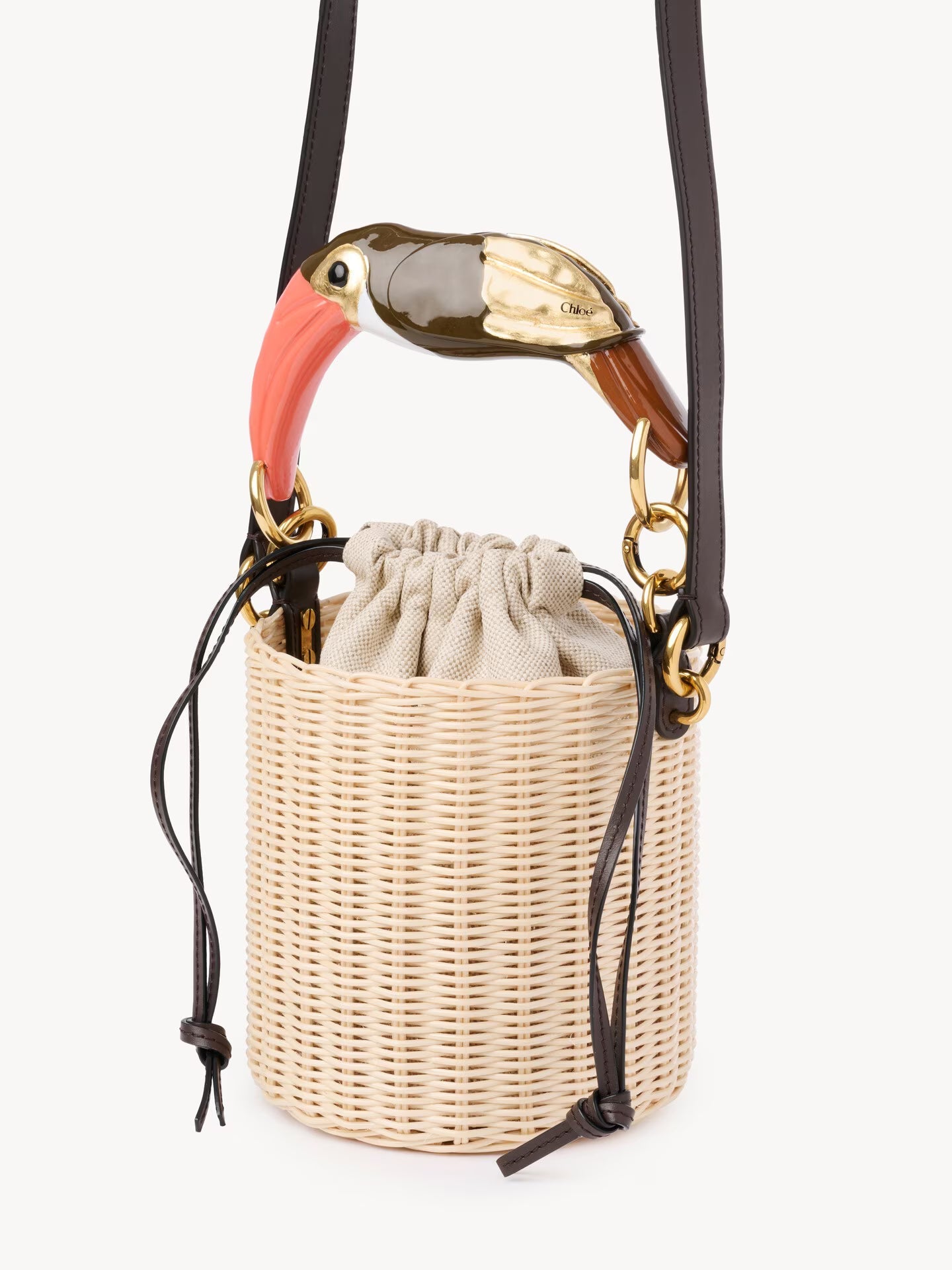 SAC SEAU CHLOÉ TROPICUS EN OSIER