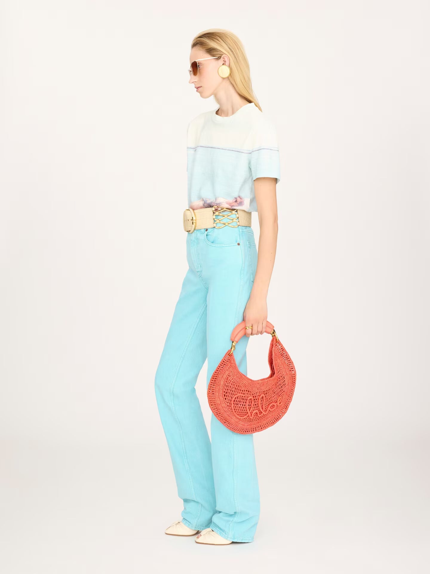 MINI SAC HOBO À BANDOULIÈRE SUMMER BANANA EN RAPHIA