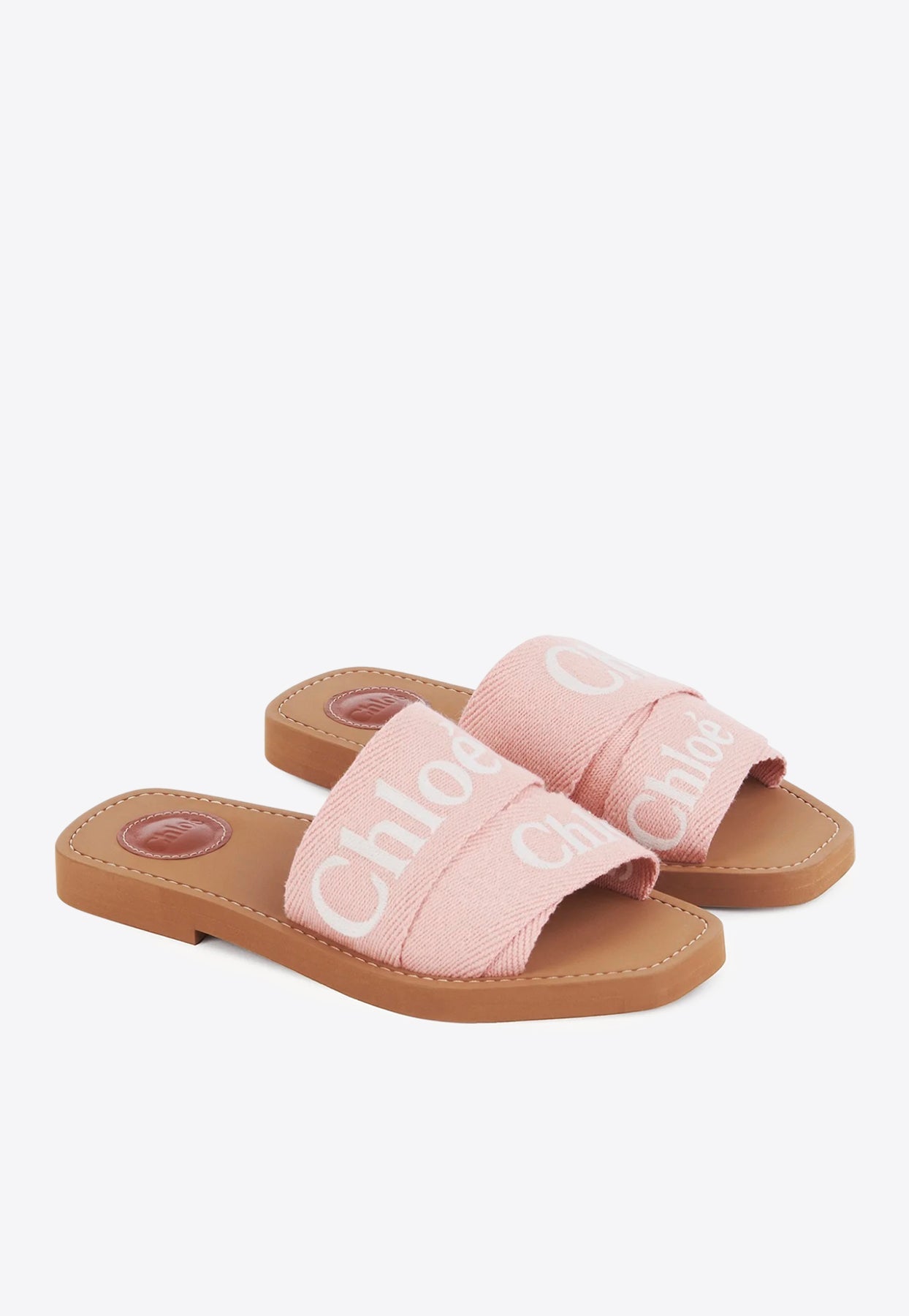 Woody Logo Embroidered Flat Slides