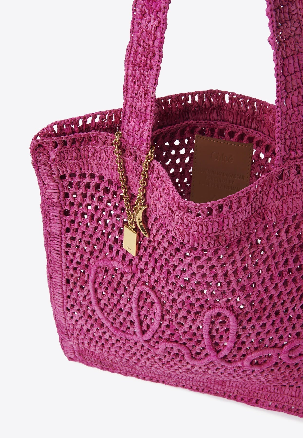 Summer Banana Woven-Raffia Cabas Bag