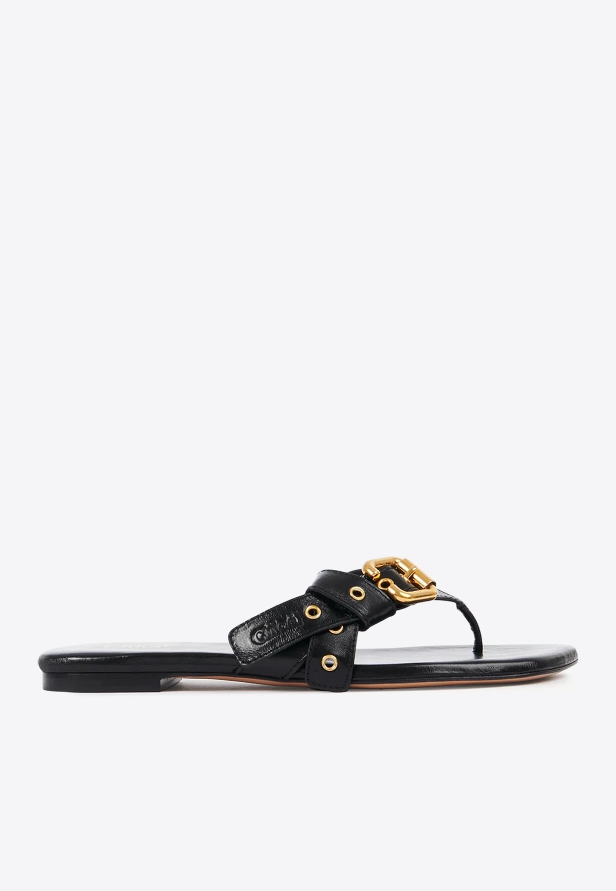Mae Knotted-Strap en Cuir Thong Sandales