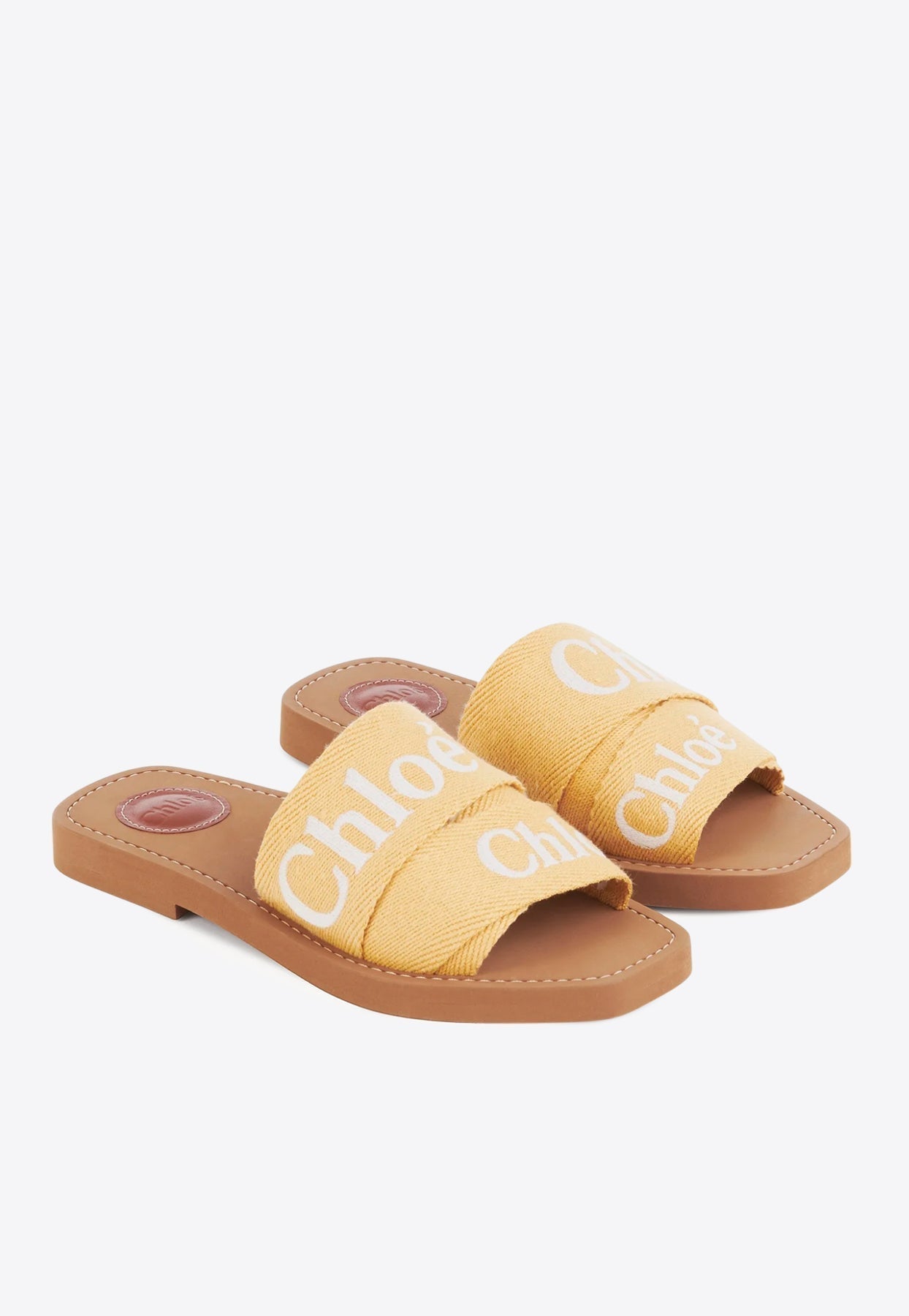 Woody Logo Embroidered Flat Slides