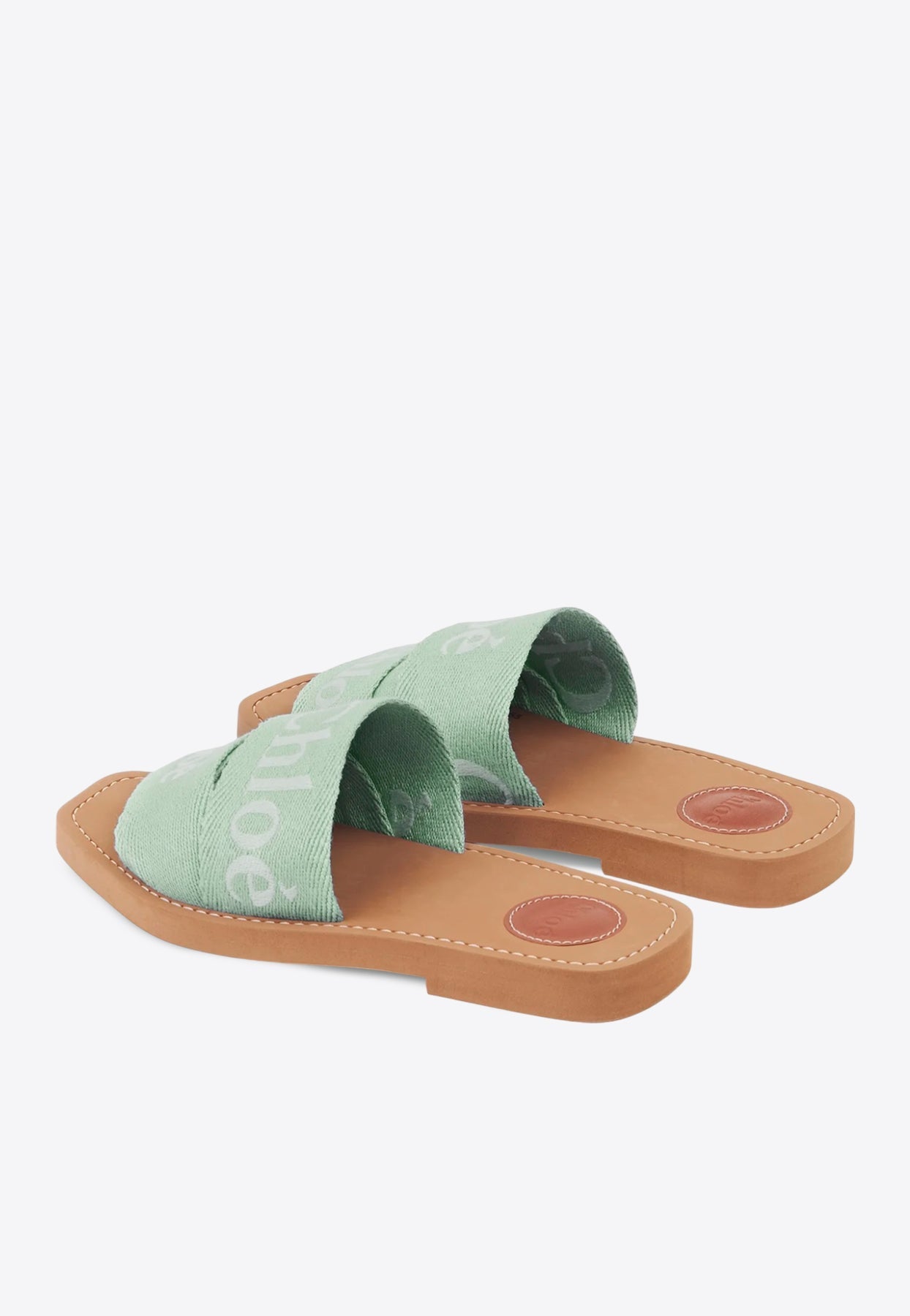 Woody Logo Embroidered Flat Slides