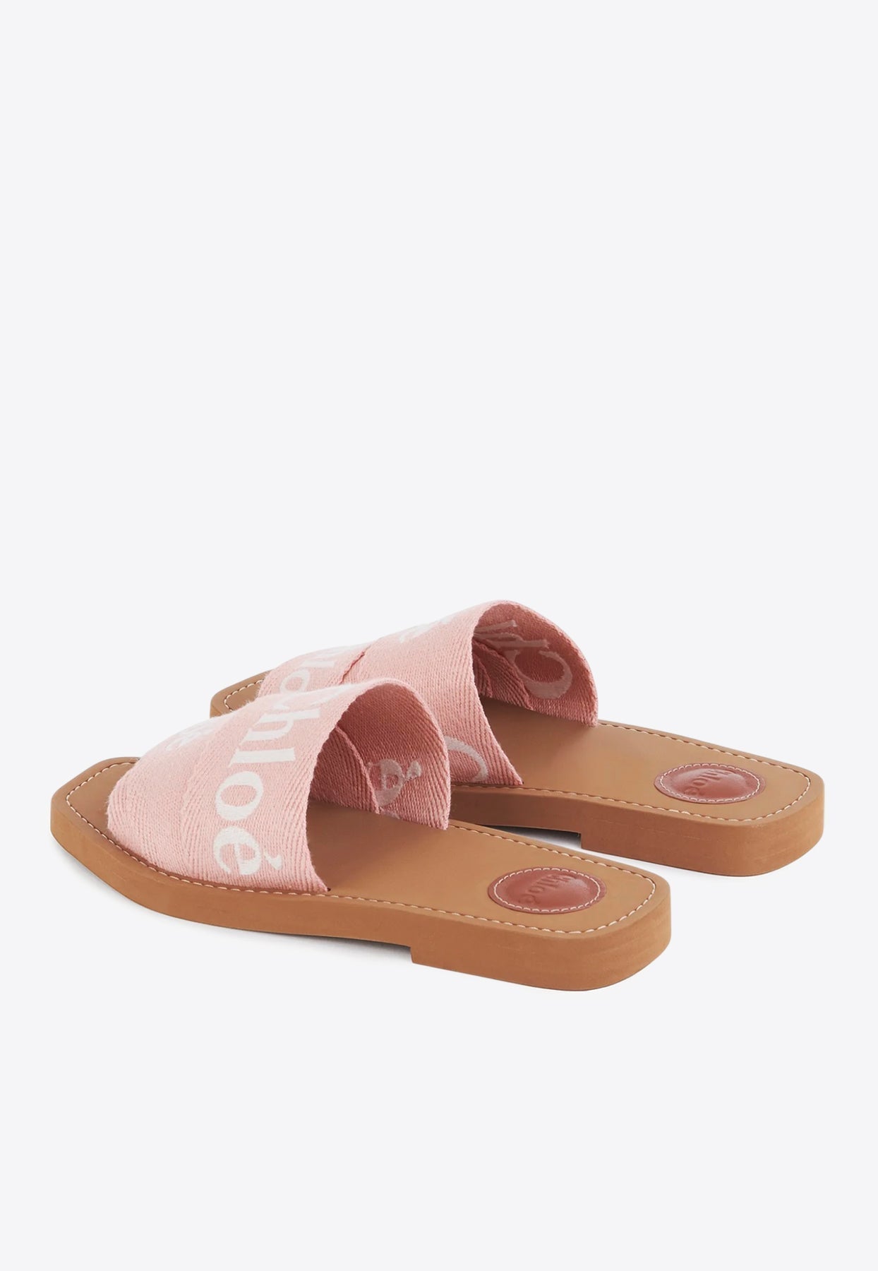 Woody Logo Embroidered Flat Slides