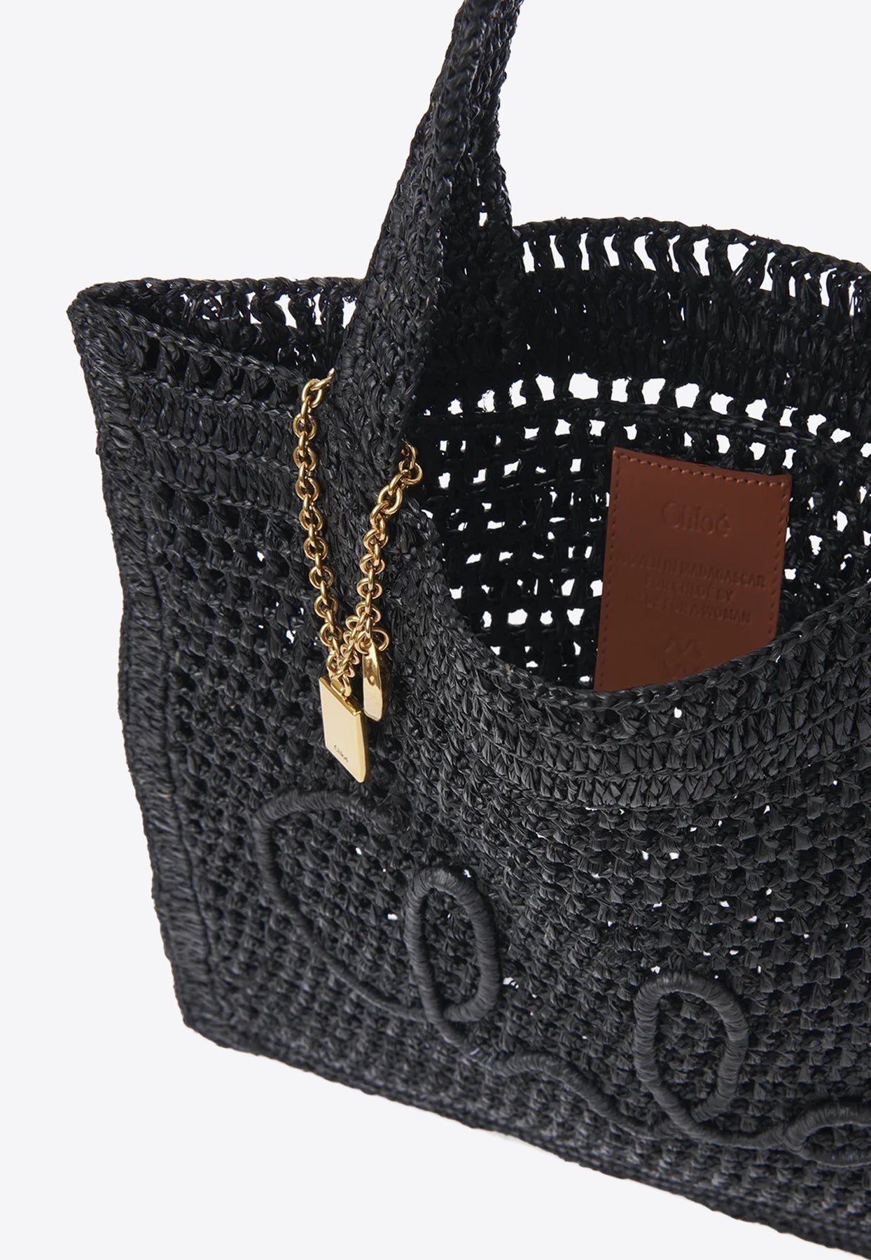 Summer Banana Woven-Raffia Cabas Bag