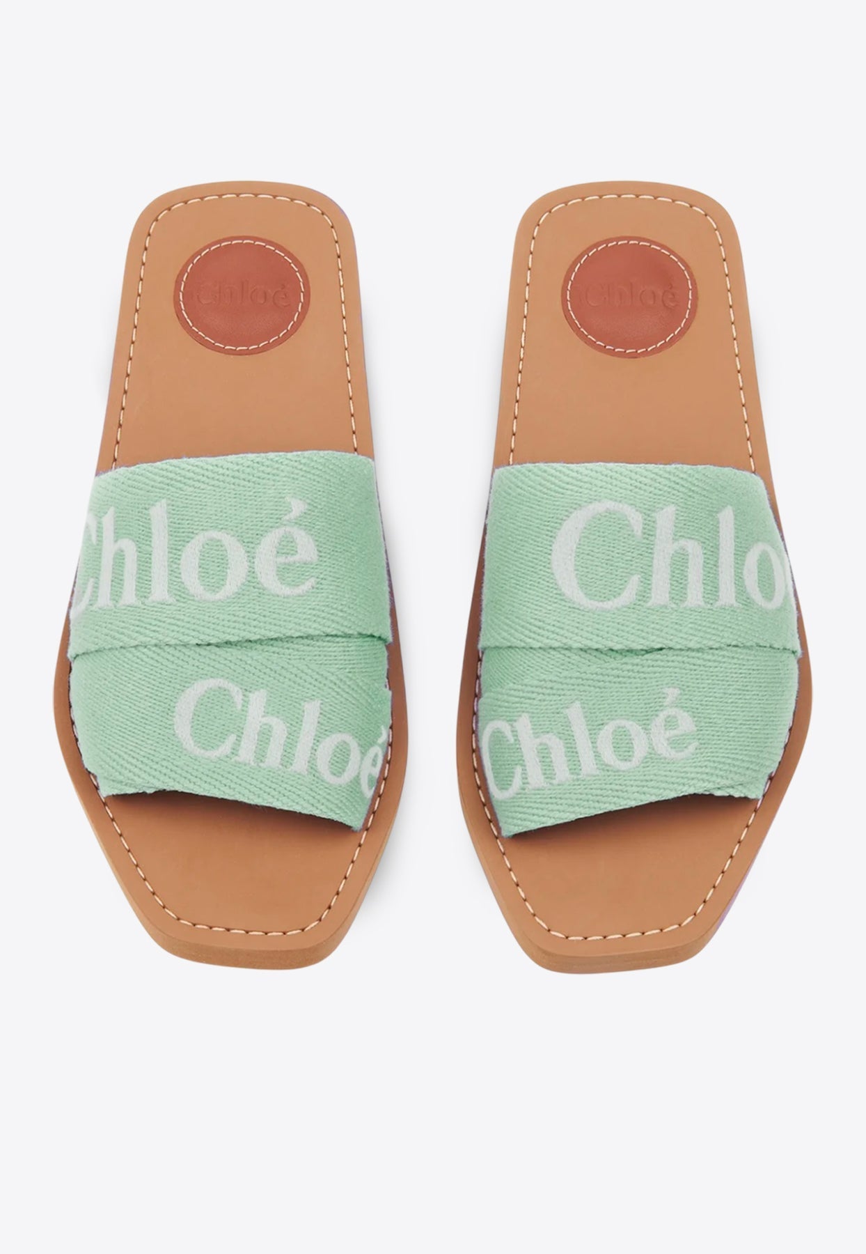 Woody Logo Embroidered Flat Slides