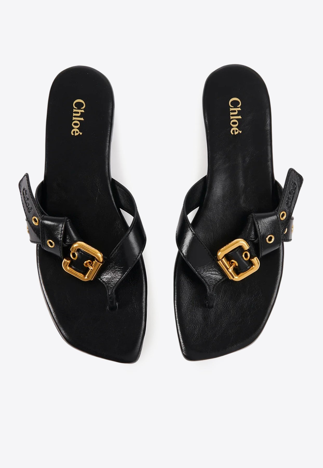 Mae Knotted-Strap en Cuir Thong Sandales