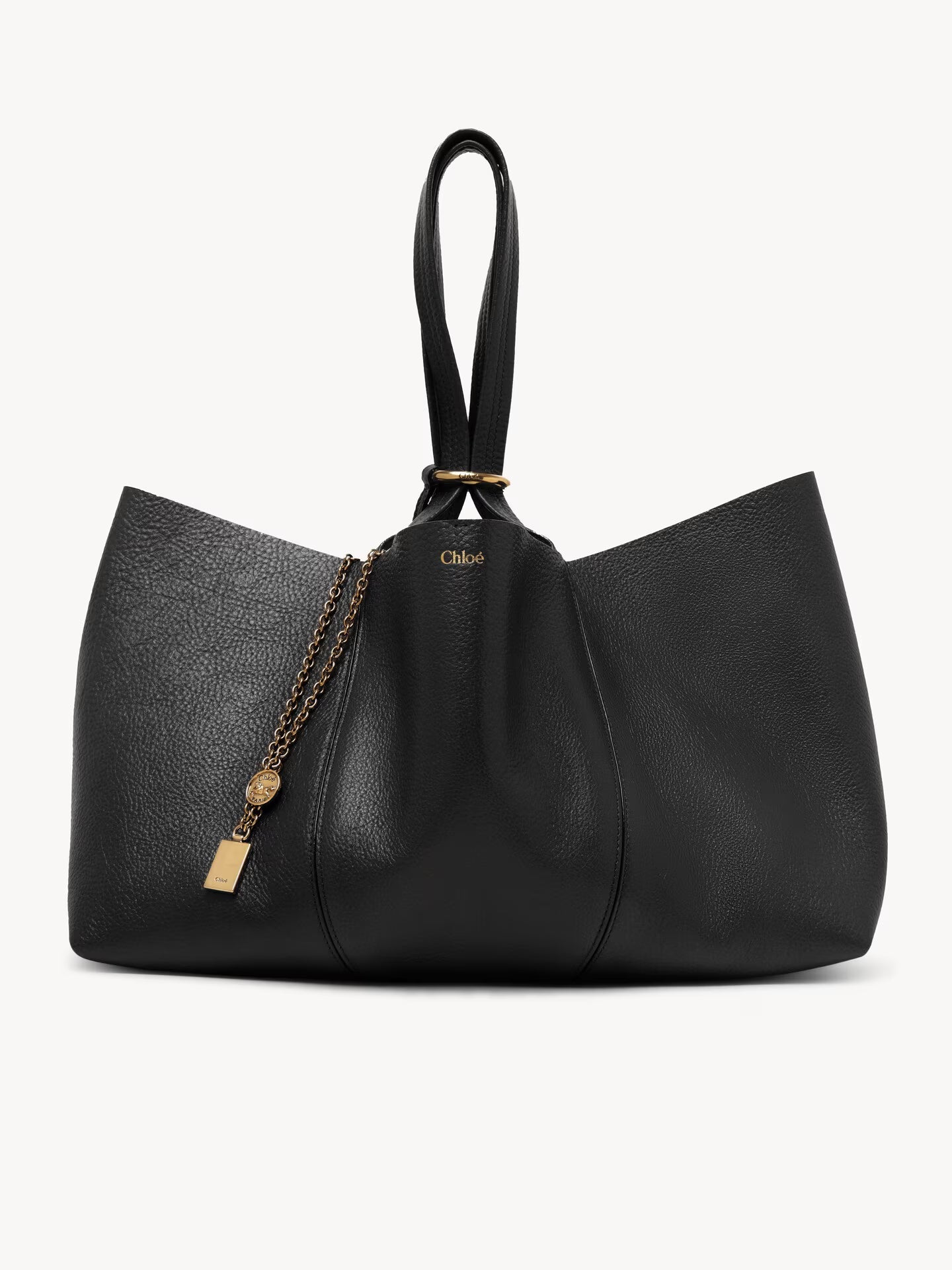 SAC CABAS EAST-WEST CHLOÉ SPIN EN CUIR GRAINÉ
