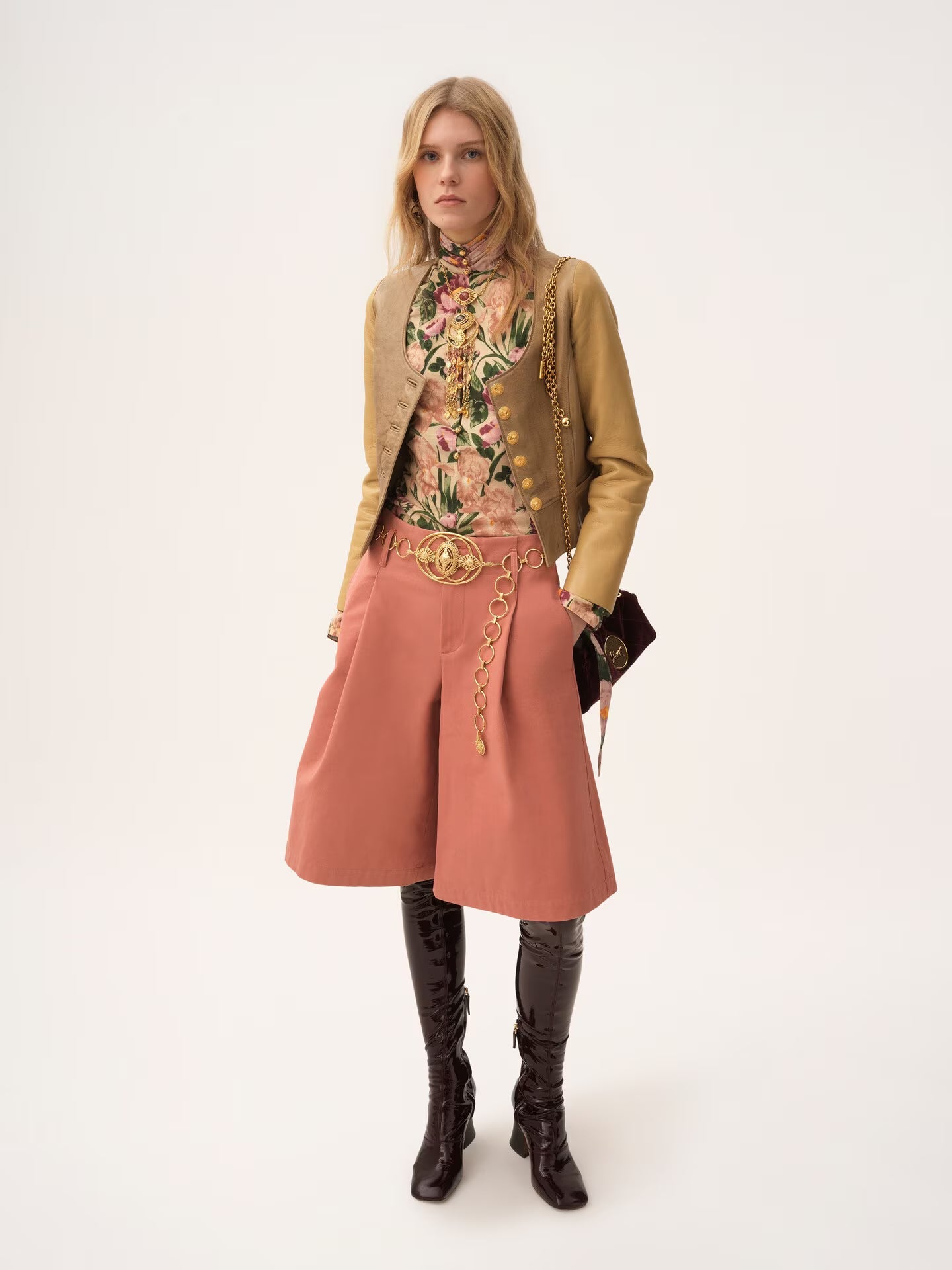 PETIT SAC PORTÉ ÉPAULE CHLOÉ HERITAGE EN VELOURS