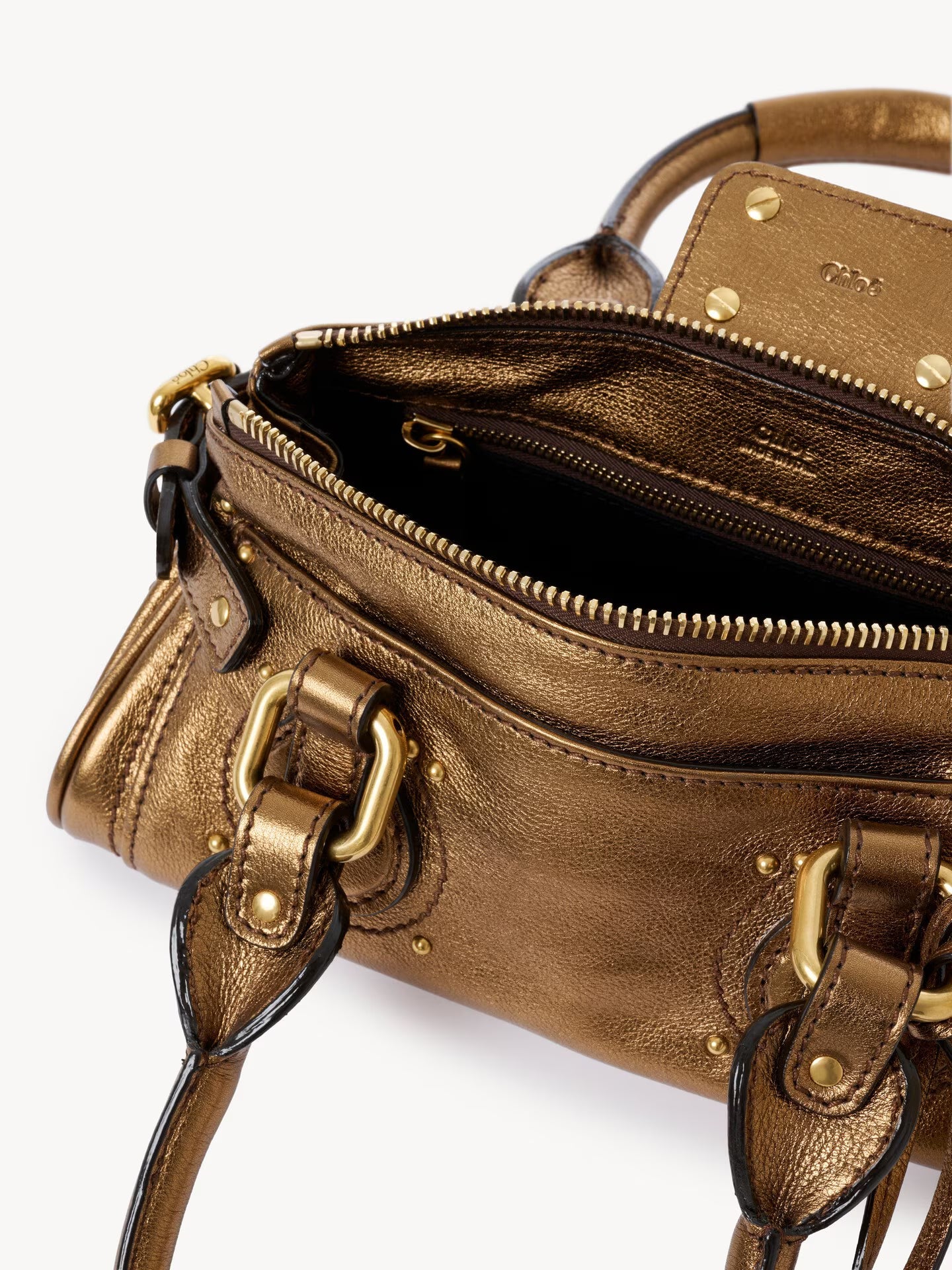 PETIT SAC PADDINGTON EN CUIR MÉTALLISÉ